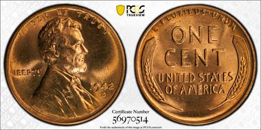 1942-D/D 1C RPM, FS-504 MS66RD