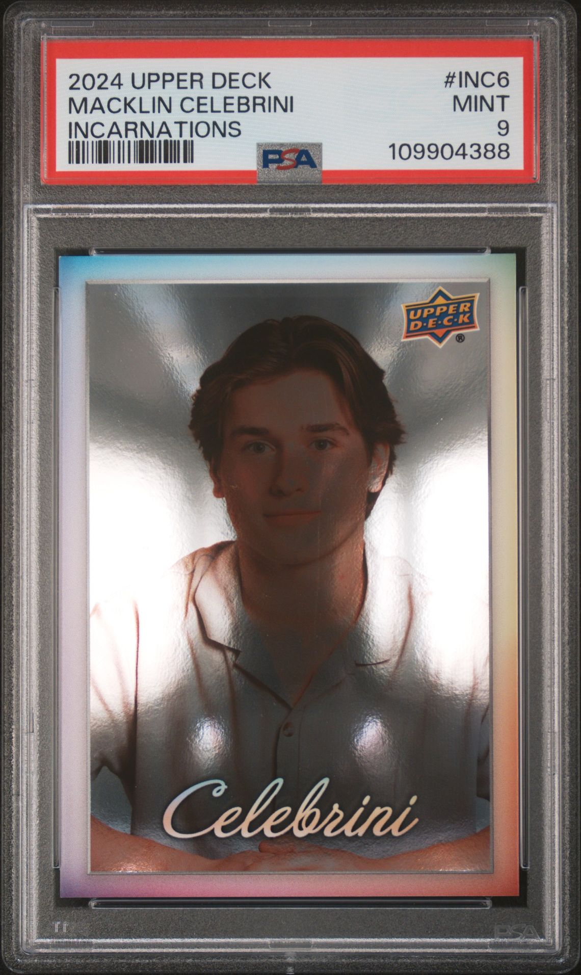 2024 Upper Deck Upper Deck Incarnations #INC6 Macklin Celebrini front