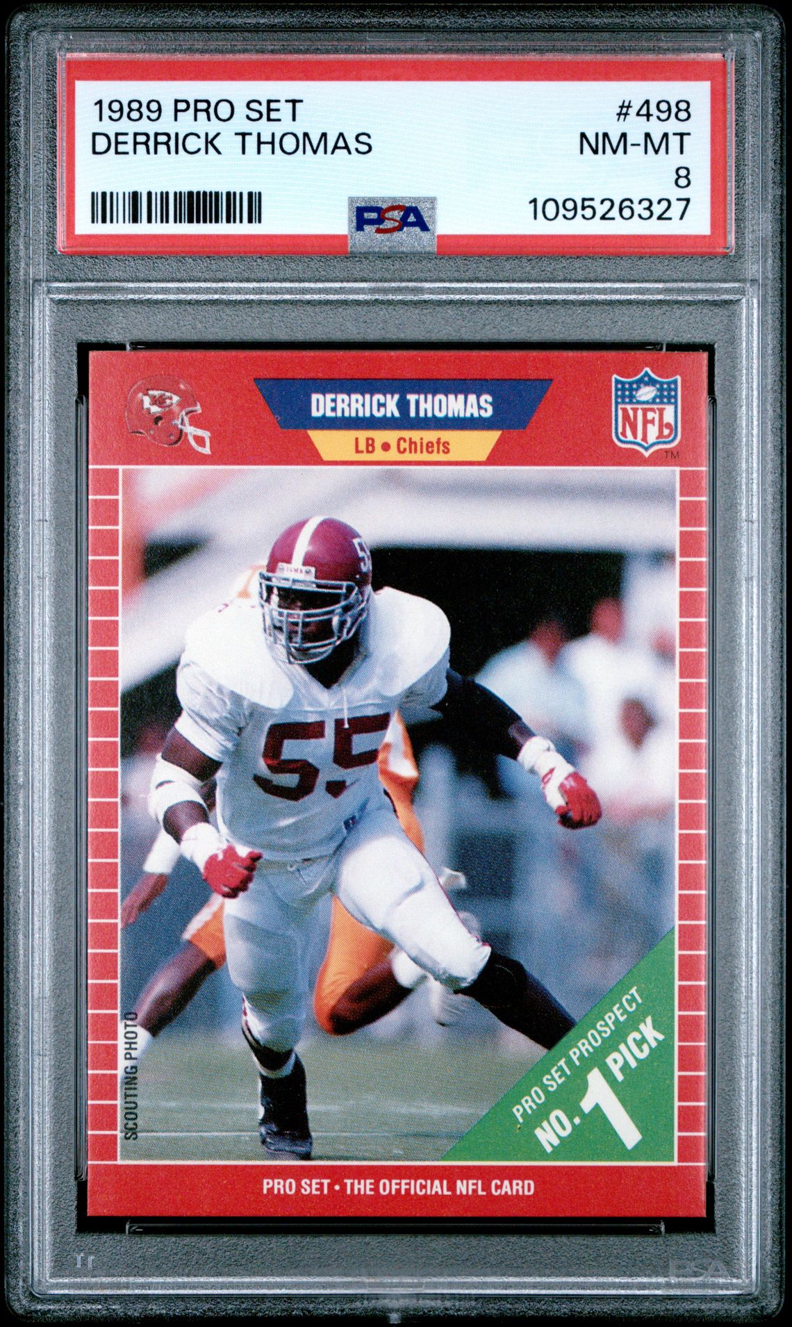 1989 Pro Set Derrick Thomas #498 Nm-Mt 8 front