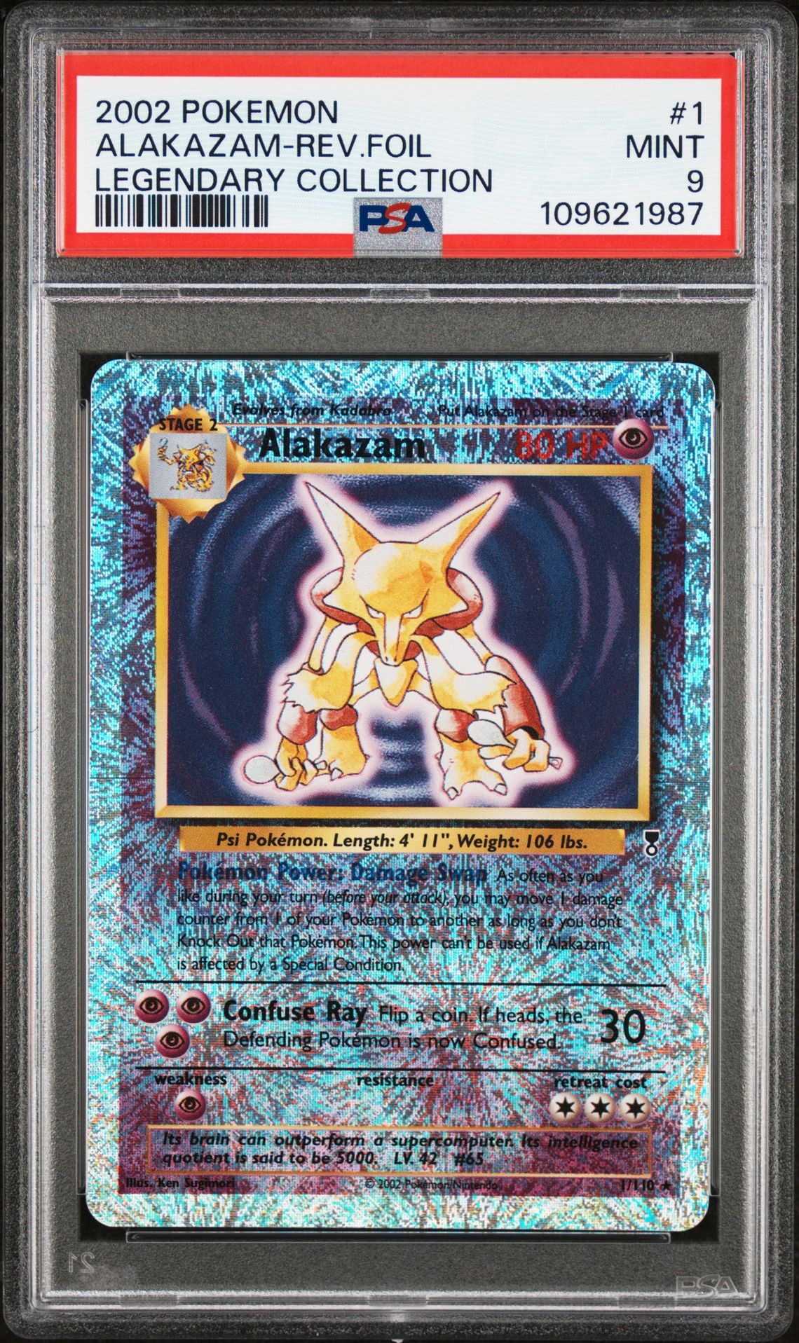 2002 Pokemon POKEMON LEGENDARY COLLECTION #1 Alakazam-Rev.Foil front