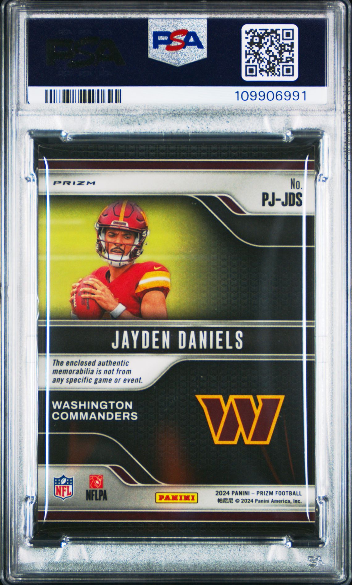 2024 Panini Prizm Premier Jerseys Jayden Daniels #Pjjds (Premier Jersey-Pink Prizm) Nm-Mt 8 back