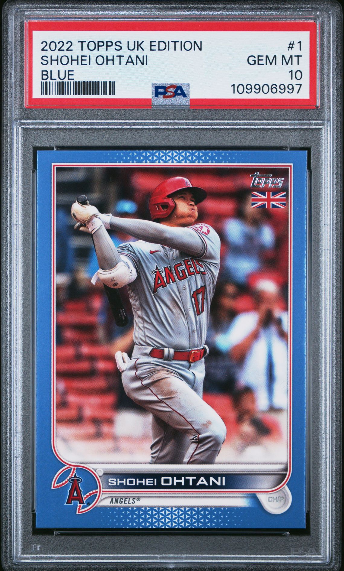 2022 Topps Uk Edition Shohei Ohtani #1 (Blue) Gem Mt 10 front