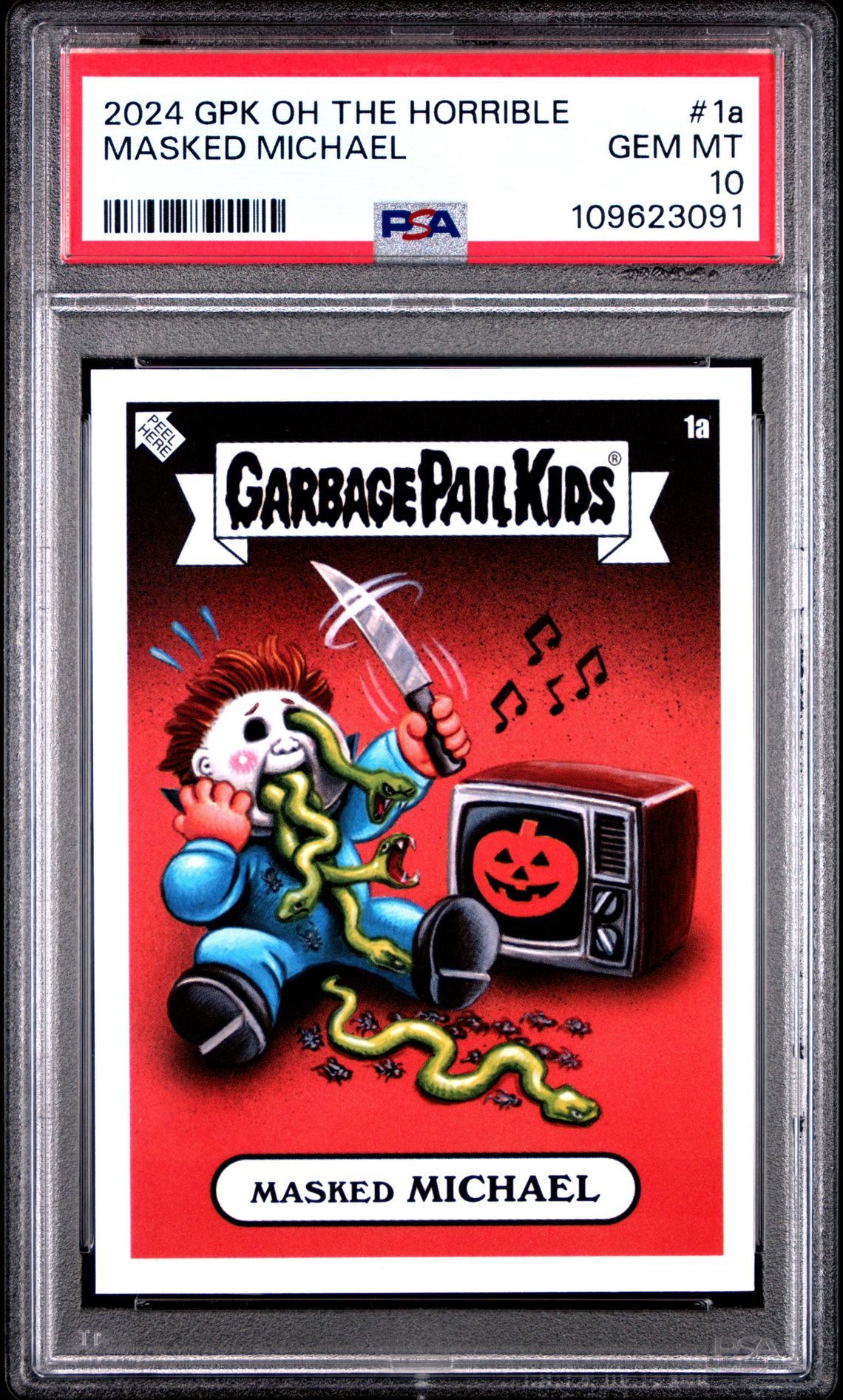 2024 Topps GARBAGE PAIL KIDS OH THE HORROR-IBLE #1A Masked Michael front