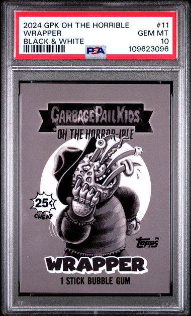 2024 Garbage Pail Kids GARBAGE PAIL KIDS OH THE HORROR-IBLE Black #11 Wrapper front