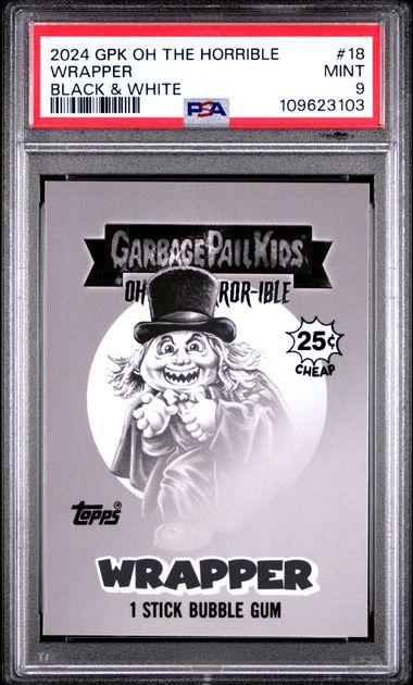 2024 Garbage Pail Kids GARBAGE PAIL KIDS OH THE HORROR-IBLE Black #18 Wrapper front