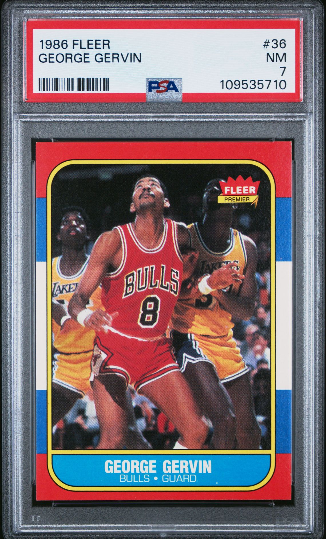 1986 Fleer George Gervin #36 Nm 7 front