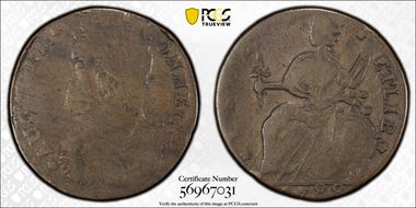 1788 CT 1/2P Draped Bust Left VG10BN