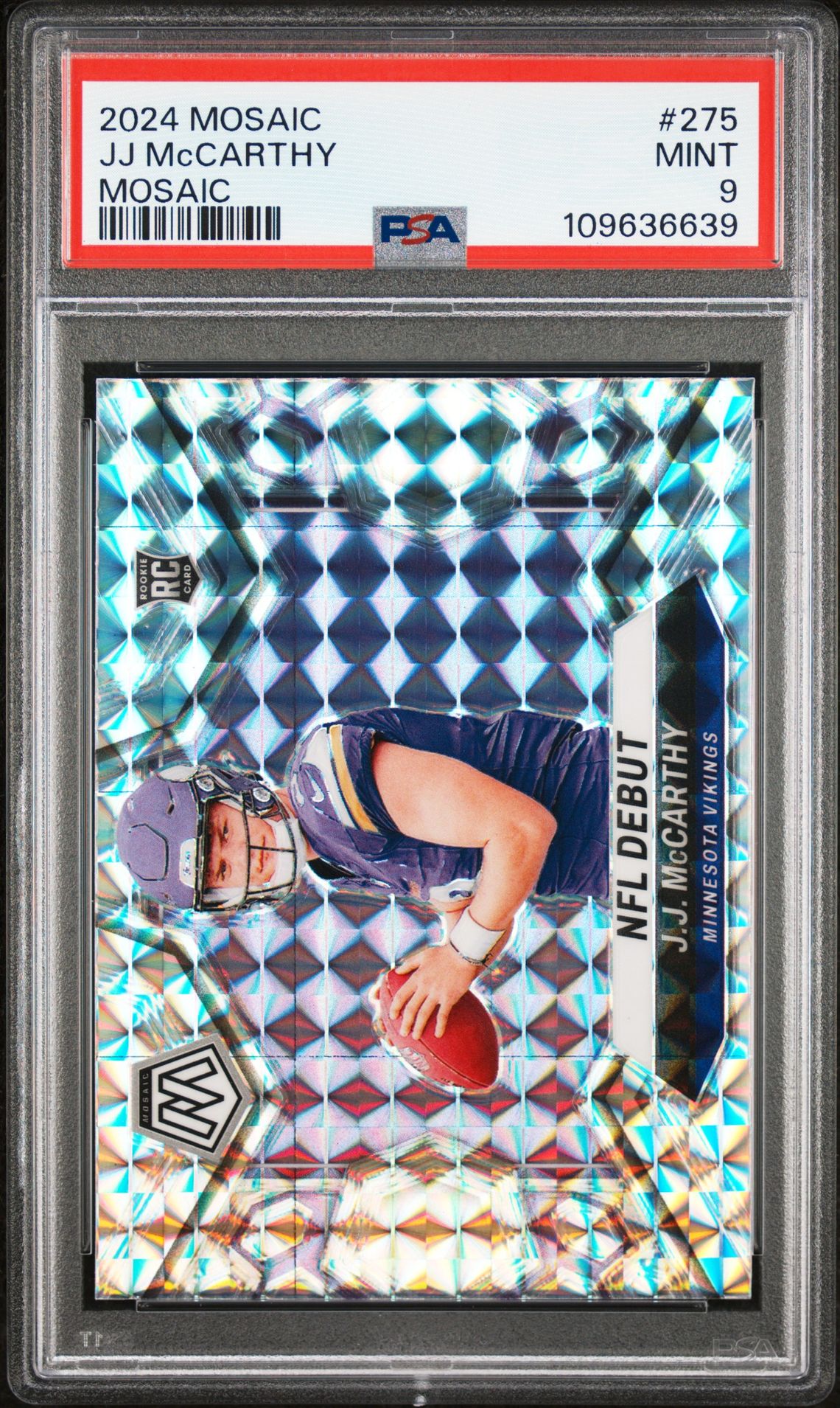 2024 Panini Mosaic Jj Mccarthy #275 (Mosaic) Mint 9 front