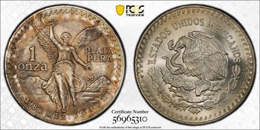 1983-Mo Onza Libertad Ag MS67