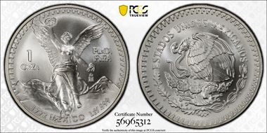 1992-Mo Onza Libertad Ag MS69