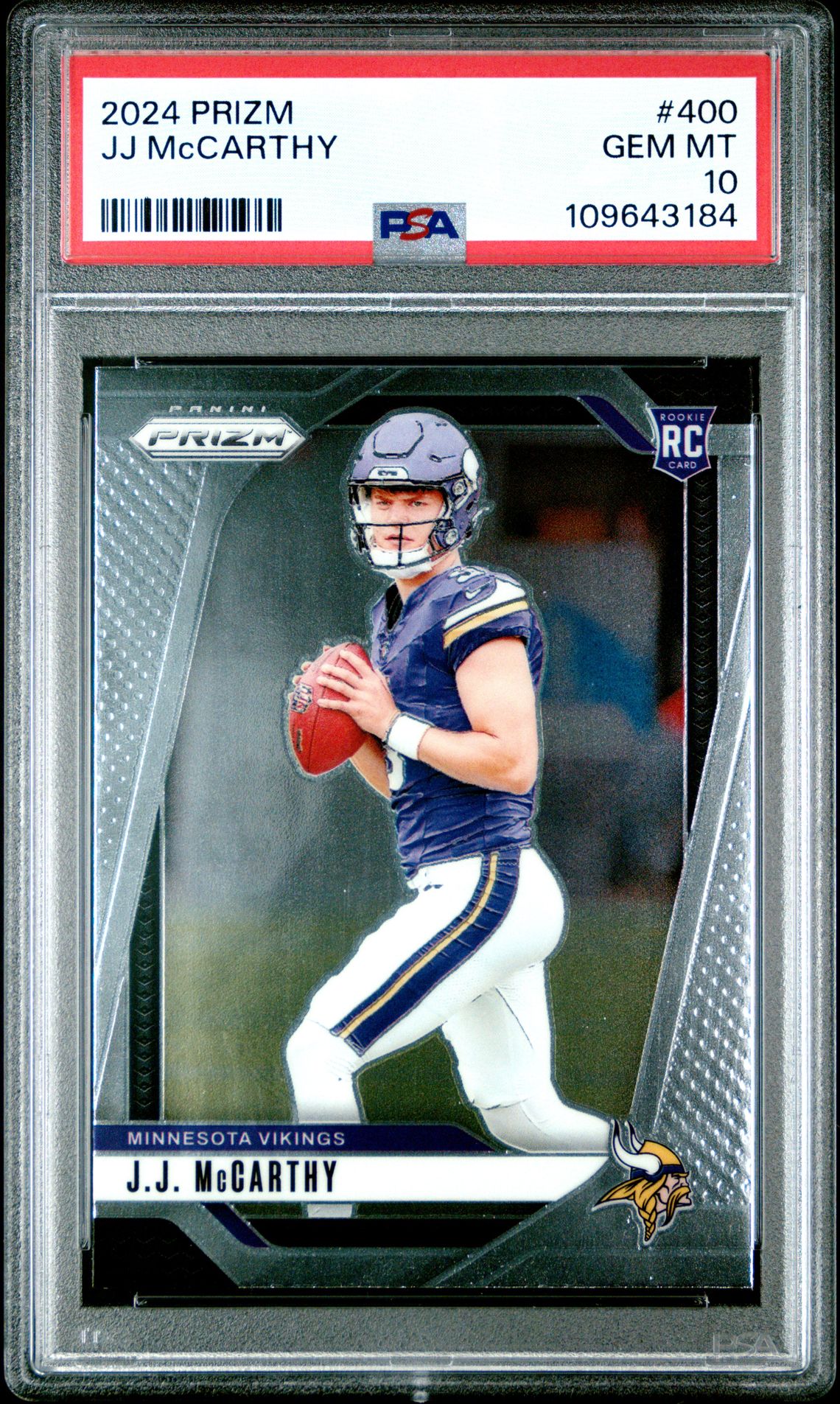 2024 Panini Prizm Jj Mccarthy #400 Gem Mt 10 front