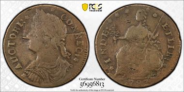 1787 CT 1/2P Snipe Nose, Miller 33.28-Z.16 VF25BN
