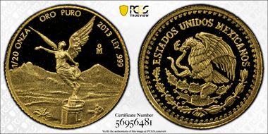 2013-Mo 1/20 oz Libertad Au PR70DCAM