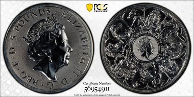2021 £5 Queen's Beasts - Completer Silver 2oz MS64