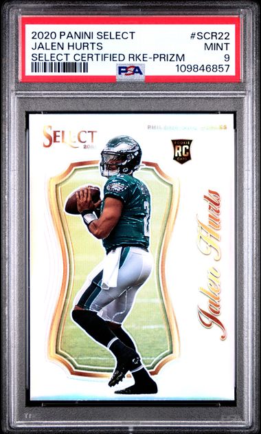 2020 Panini Select Select Certified Rookies Jalen Hurts #Scr22 (Select Certified Rke-Prizm) Mint 9 front