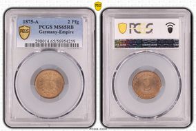 1875-A 2 Pfg MS65RB