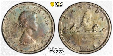1955 S$1 FWL MS65