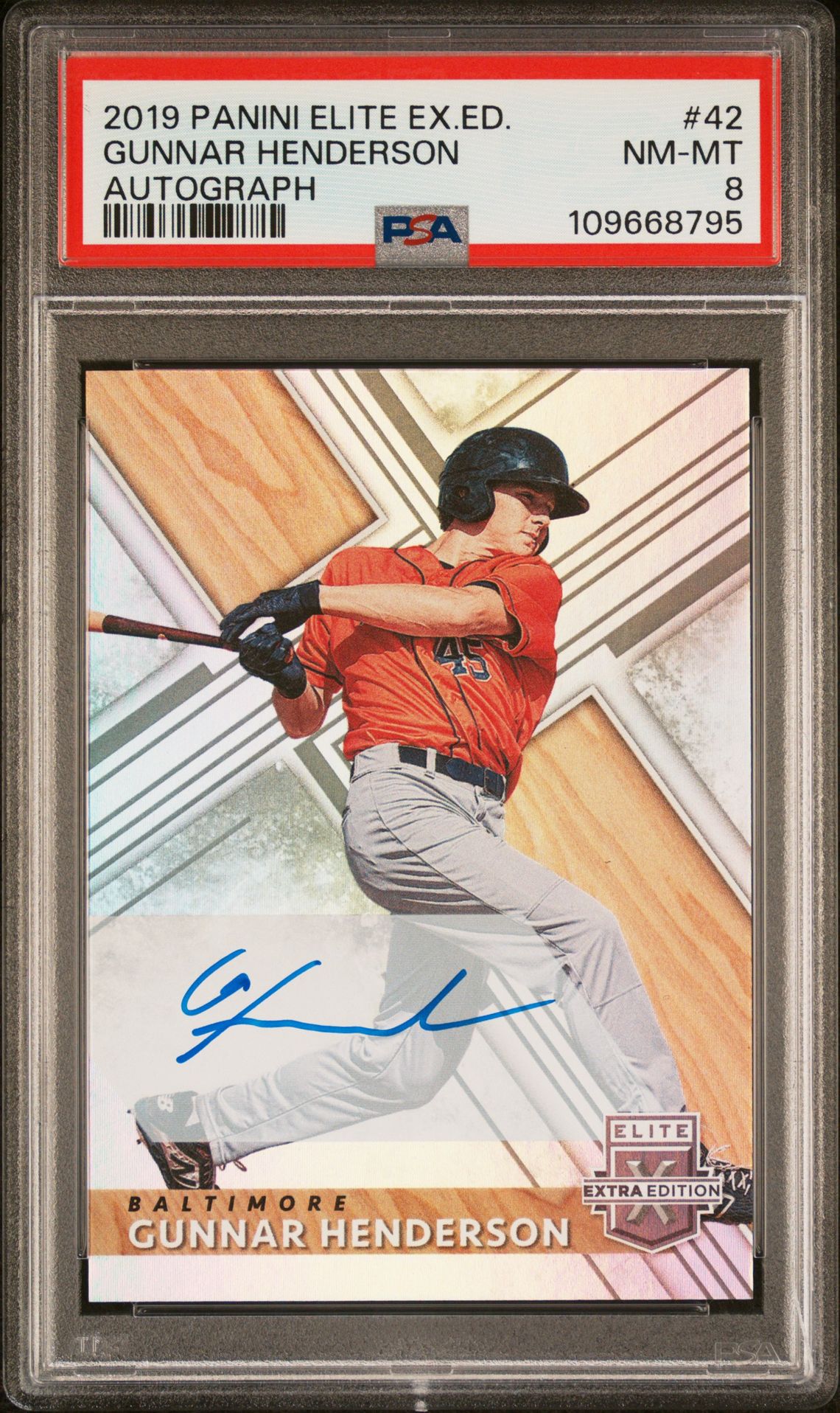 2019 Panini PANINI ELITE EXTRA EDITION AUTOGRAPH #42 Gunnar Henderson front