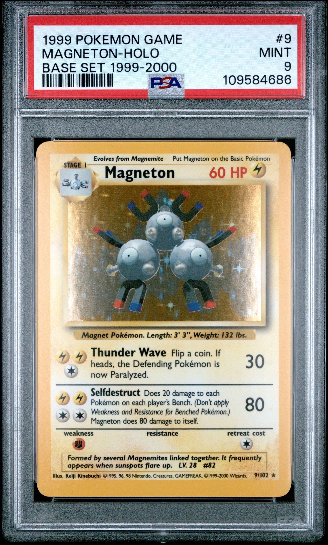 1999 Pokemon POKEMON GAME BASE SET 1999-2000 #9 Magneton-Holo front