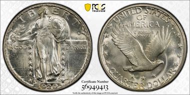 1929-S 25C MS67+ FH