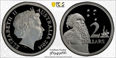2014 $2 Silver PR70DCAM