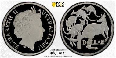 2017 $1 Silver PR70DCAM