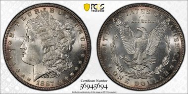 1887 $1 MS63
