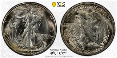 1946-S 50C MS65+