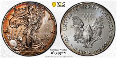 2016 $1 Silver Eagle  30th Anniversary MS67