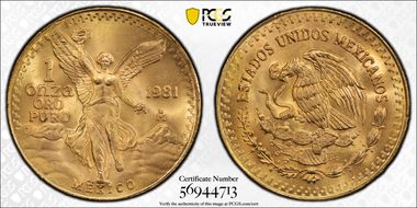 1981-Mo Onza Libertad Au MS66