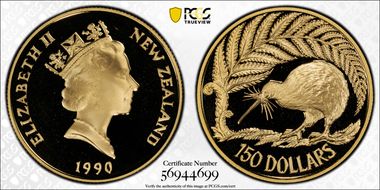 1990 $150 Kiwi PR69DCAM