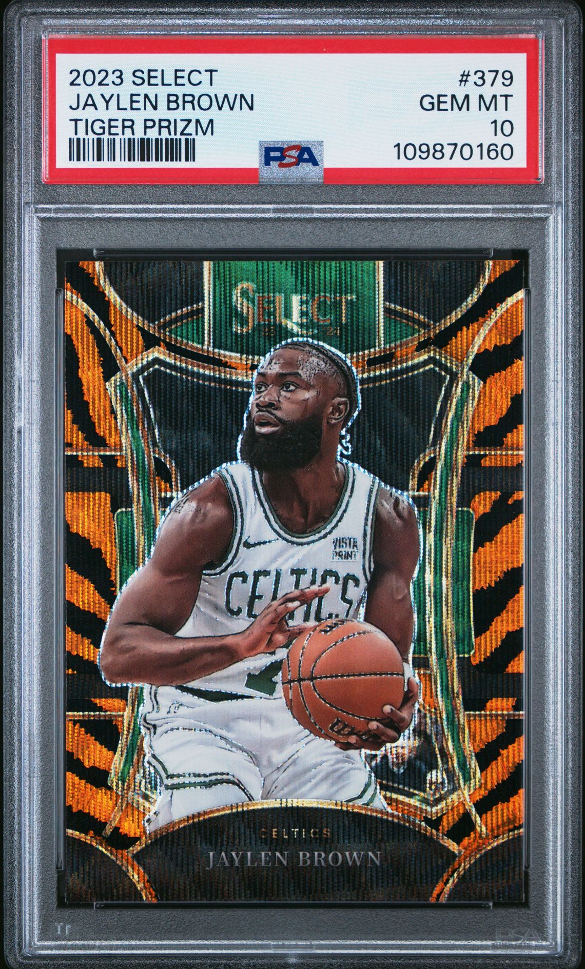 2023 Panini PANINI SELECT TIGER PRIZM #379 Jaylen Brown front