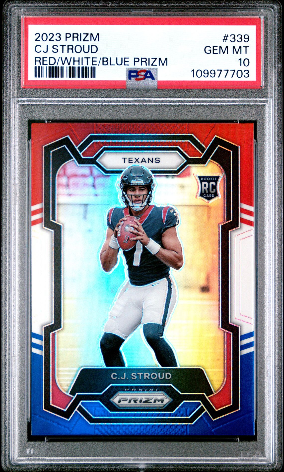 2023 Panini PANINI PRIZM RED/WHITE/BLUE PRIZM #339 Cj Stroud front
