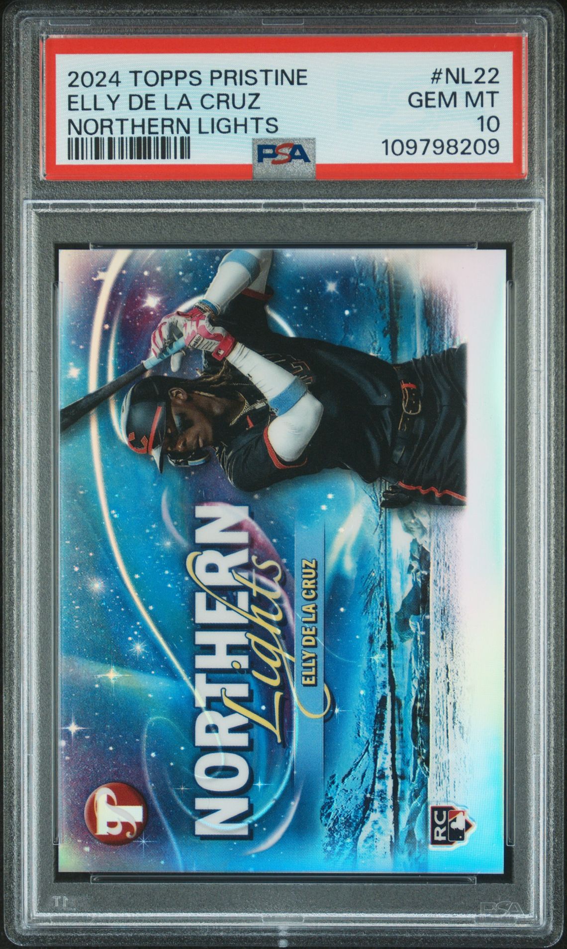 2024 Topps Pristine Northern Lights Elly De La Cruz #Nl22 Gem Mt 10 front