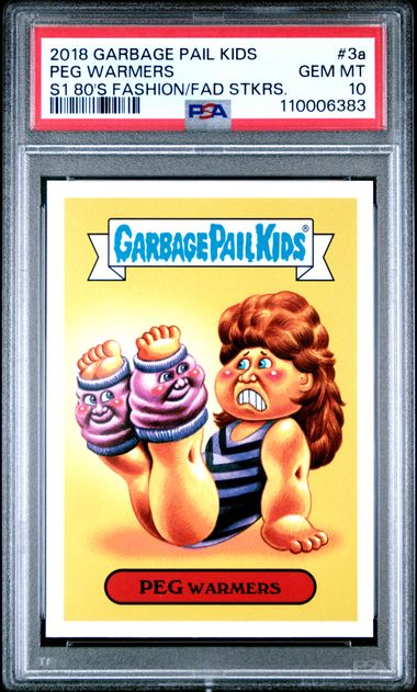 2018 Topps Garbage Pail Kids #3A 80's Fashions Fads Stickers Peg front