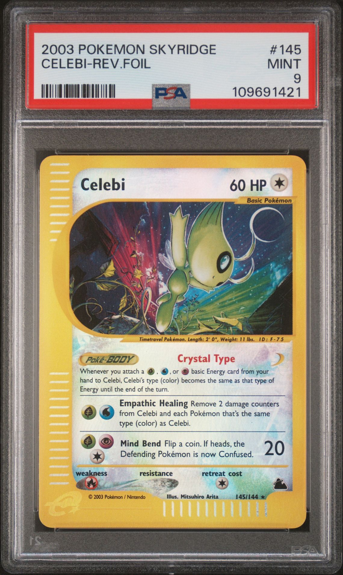 2003 Pokemon Skyridge Foil #145 Celebi-Rev.Foil front