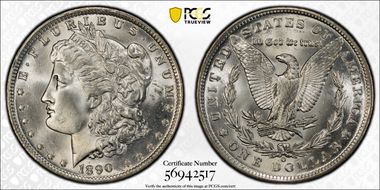 1890-O $1 VAM 10, Comet MS65+