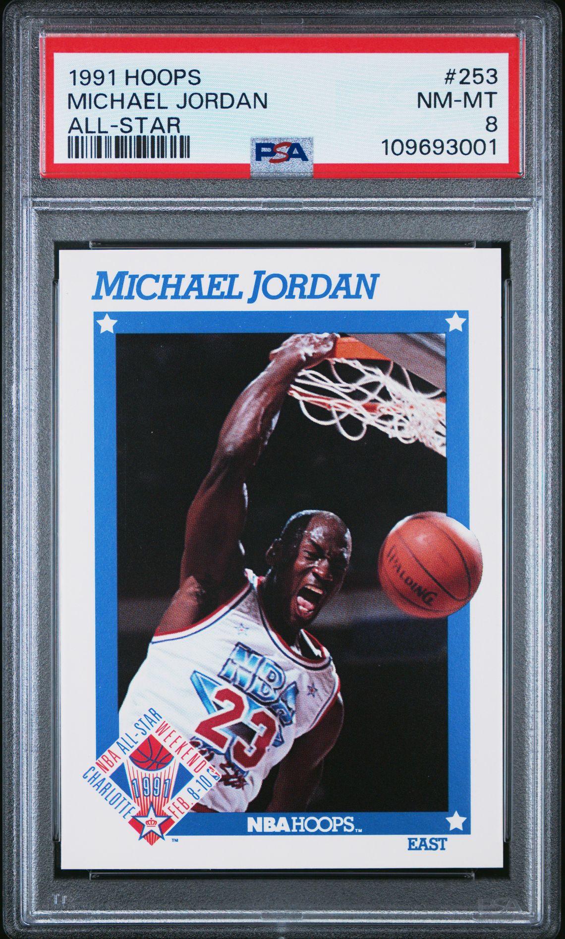 1991 Hoops Michael Jordan #253 (All-Star) Nm-Mt 8 front
