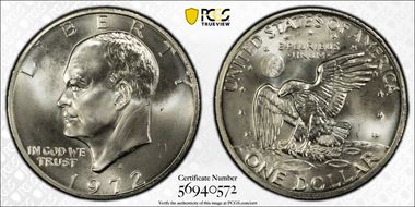 1972-S $1 Silver MS67