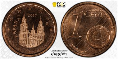 2017-M € 0.01 MS67RD