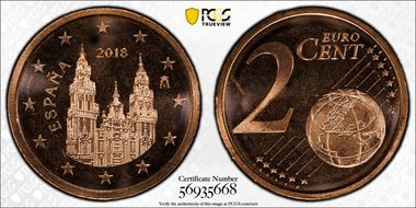 2018-M € 0.02 MS66RD