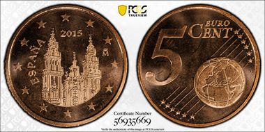 2015-M € 0.05 MS66RD