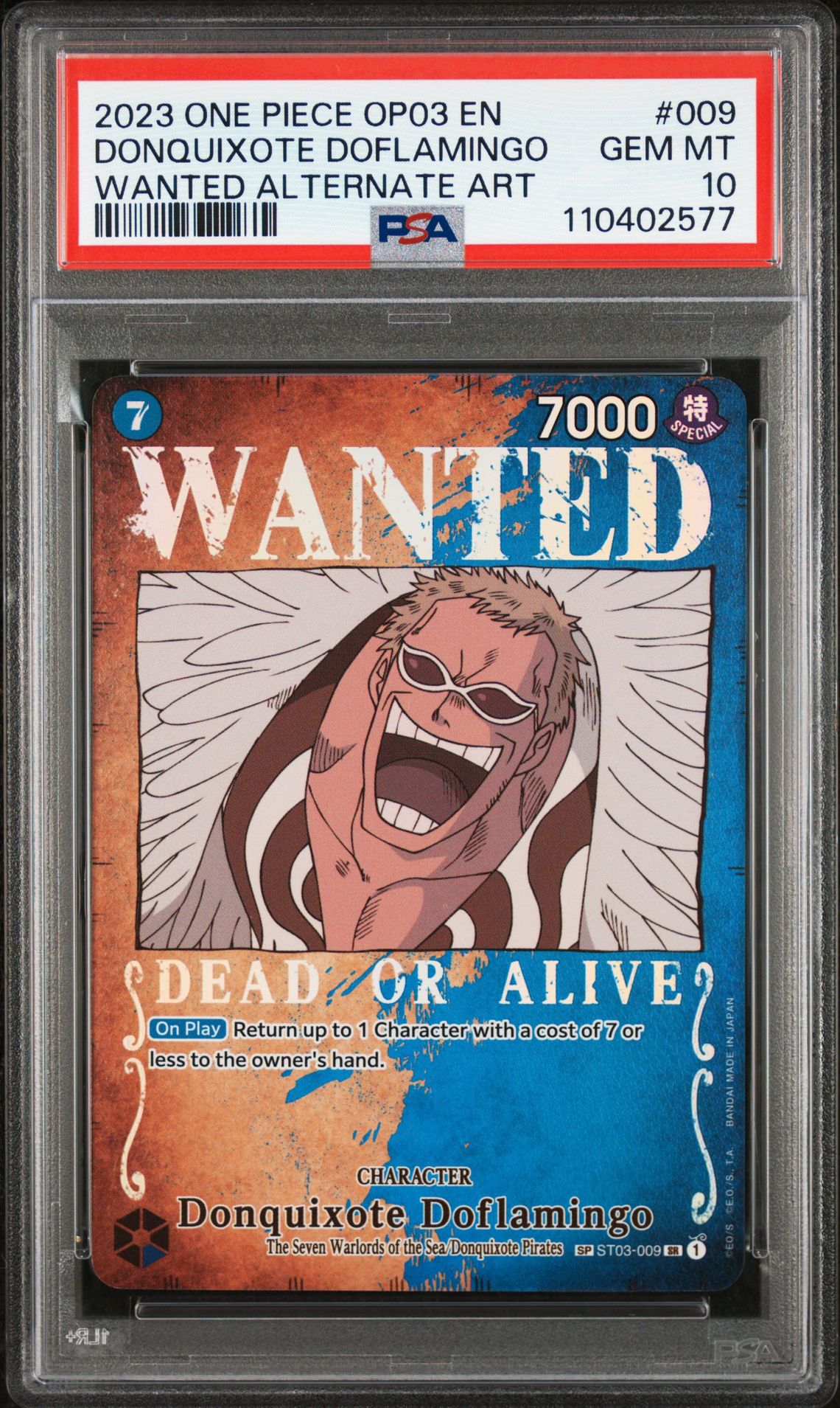 2023 One Piece One Piece Op03-Pillars Of Strength #009 Donquixote Doflamingo front