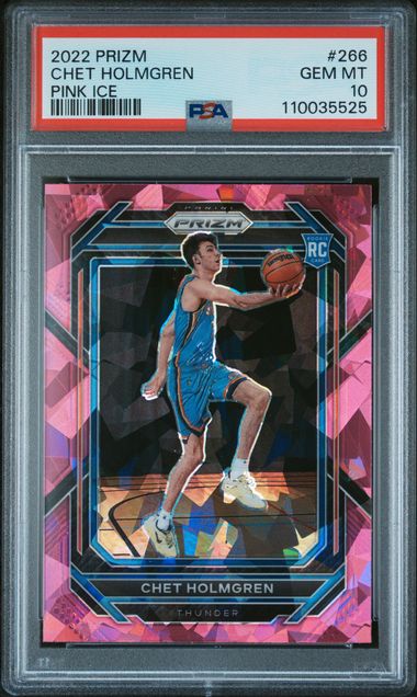 2022 Panini Prizm Pink Ice #266 Chet Holmgren front