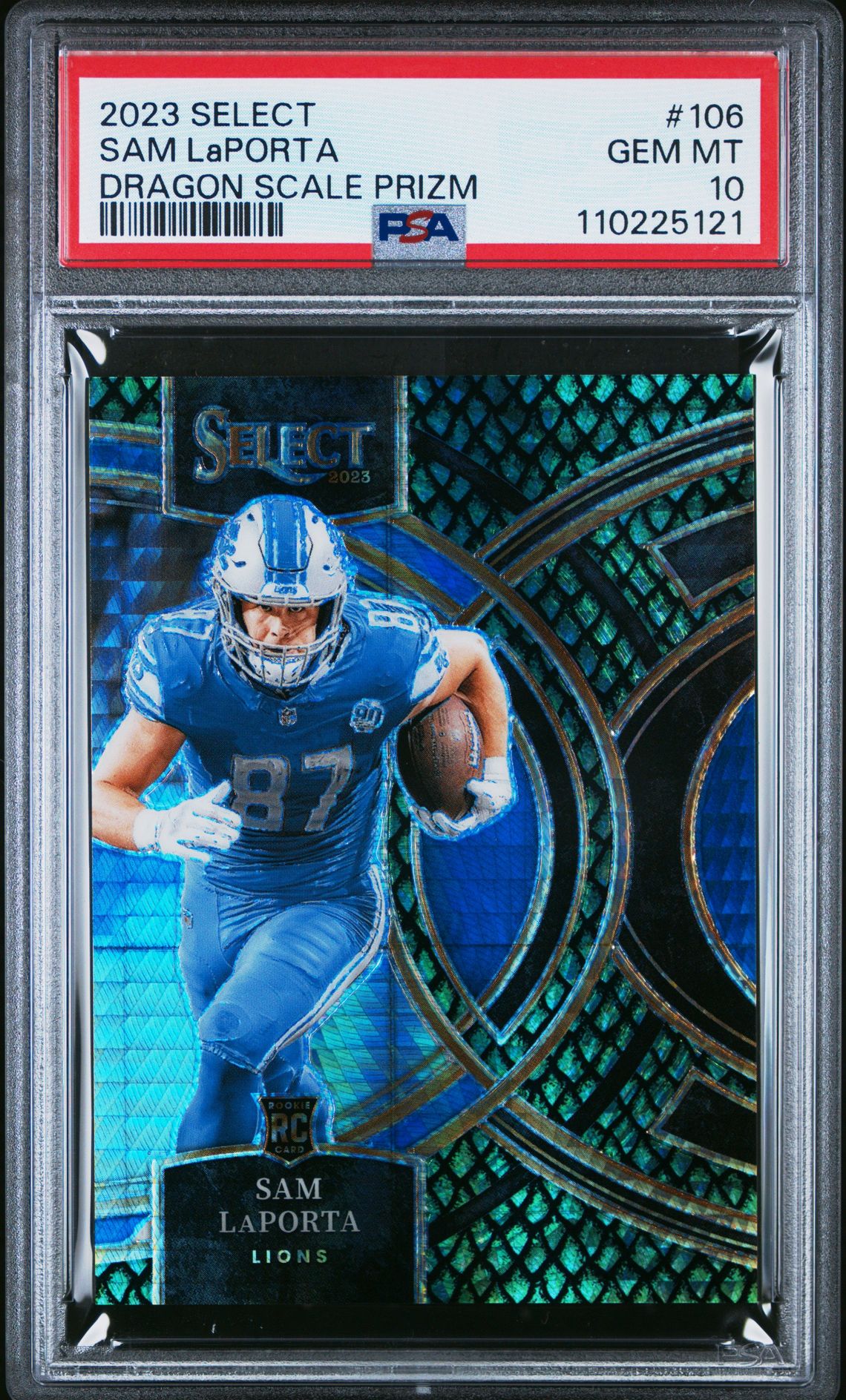 2023 Panini PANINI SELECT DRAGON SCALE PRIZM #106 Sam Laporta front