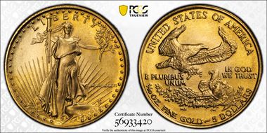 1986 $5 Gold Eagle MS68