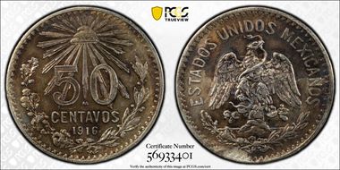 1916-M 50C 1 / Inverted 1 N1