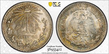 1939-M 20C KM-438  Ag MS65