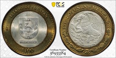2003-Mo 100 P Yucatan MS63