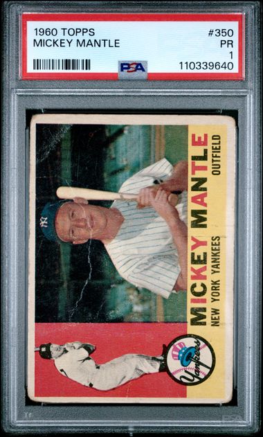1960 Topps TOPPS #350 Mickey Mantle front